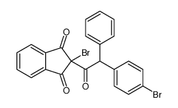 2-bromo-2-[2-(4-bromophenyl)-2-phenylacetyl]indene-1,3-dione结构式