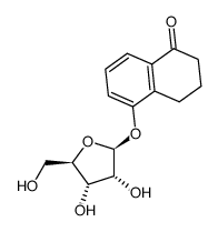 1(2H)-Naphthalenone, 3,4-dihydro-5-(.beta.-D-ribofuranosyloxy)- structure