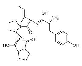 (2S)-1-[(2S)-1-[(2S,3S)-2-[[(2S)-2-amino-3-(4-hydroxyphenyl)propanoyl]amino]-3-methylpentanoyl]pyrrolidine-2-carbonyl]pyrrolidine-2-carboxylic acid结构式