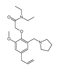 N,N-diethyl-2-[2-methoxy-4-prop-2-enyl-6-(pyrrolidin-1-ylmethyl)phenoxy]acetamide结构式