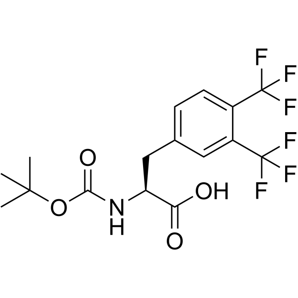 Boc-3-[3,4-bis(trifluoromethyl)phenyl]-L-alanine Structure