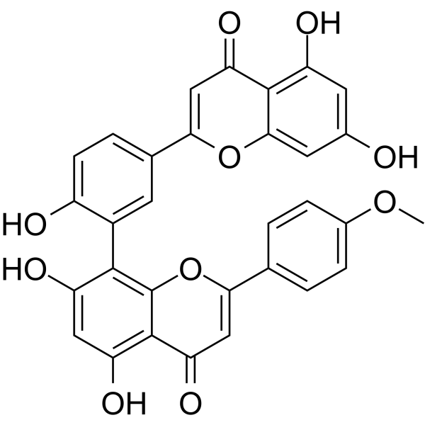 罗汉松黄酮 A结构式