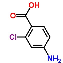 2-Chloro-p-aminobenzoic acid Structure