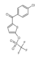 trifluoromethanesulfonic acid 5-(4-chlorobenzoyl)thiophen-2-yl ester结构式