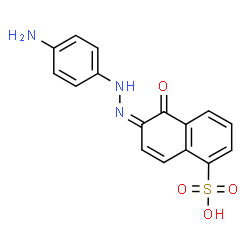 6-[(4-aminophenyl)azo]-5-hydroxynaphthalene-1-sulphonic acid structure