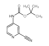 (2-氰基吡啶-4-基)氨基甲酸叔丁酯结构式