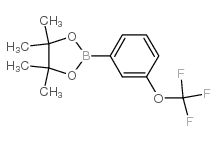 4,4,5,5-四甲基-2-[3-(三氟甲氧基)苯基]-1,3,2-二氧杂环戊硼烷结构式