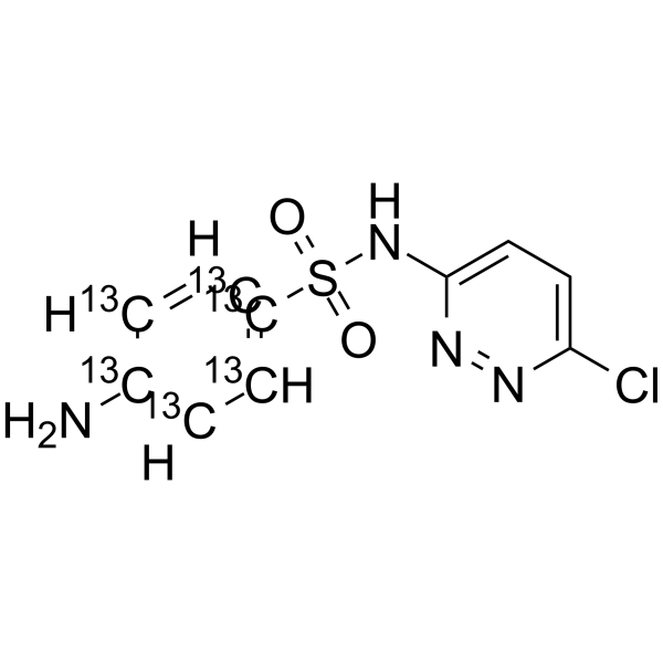 Sulfachloropyridazine-13C6结构式