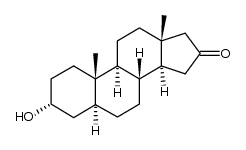 (3α,5α)-3-hydroxyandrostan-16-one Structure