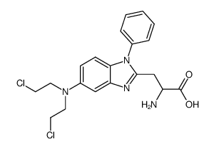 2-amino-3-{5-[bis-(2-chloro-ethyl)-amino]-1-phenyl-1H-benzoimidazol-2-yl}-propionic acid Structure