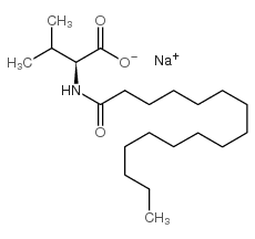 N-十六碳酰基-L-缬氨酸钠结构式