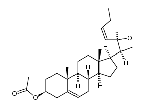 (22R)-3β-Acetoxy-27-norcholesta-5.23c-dien-22-ol结构式