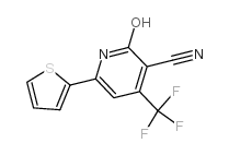 2-羟基-6-(2-噻吩)-4-三氟甲基烟腈结构式