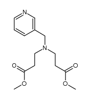 3-[N,N-di(2-methoxycarbonylethyl)aminomethyl] pyridine结构式
