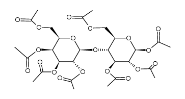 β-D-lactose octaacetate Structure