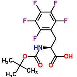 Boc-L-五氟苯丙氨酸结构式