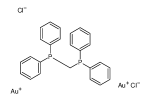 双(氯金(I))双(二苯基膦)甲烷结构式
