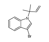 3-bromo-1-(2-methylbut-3-en-2-yl)-1H-indole结构式