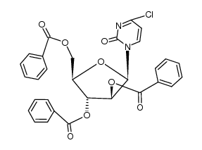 4-chloro-1-(2,3,5-tri-O-benzoyl-β-D-arabinofuranosyl)pyrimidin-2(1H)-one结构式