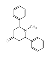 1-methyl-2,6-diphenyl-piperidin-4-one Structure