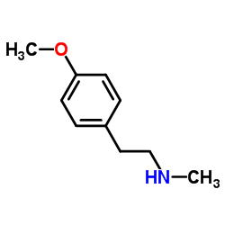 N-甲基-4-甲氧基-beta-苯乙胺结构式