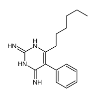 6-hexyl-5-phenylpyrimidine-2,4-diamine结构式