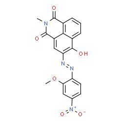 6-hydroxy-5-[(2-methoxy-4-nitrophenyl)azo]-2-methyl-1H-benz[de]isoquinoline-1,3(2H)-dione structure