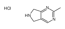 2-methyl-6,7-dihydro-5H-pyrrolo[3,4-d]pyrimidine,hydrochloride Structure