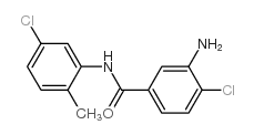 3-氨基-4-氯-N-(5-氯-2-甲基苯基)苯甲酰胺结构式