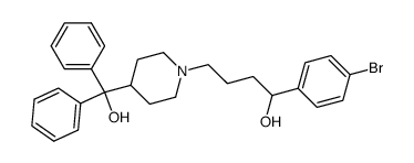 1-(4-bromophenyl)-4-(4-(hydroxydiphenylmethyl)piperidin-1-yl)butan-1-ol结构式
