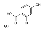 2-Chloro-4-hydroxybenzoic Acid Hydrate Structure