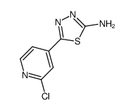 5-(2-chloropyridin-4-yl)-1,3,4-thiadiazol-2-amine Structure