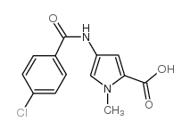 4-(4-氯-苯甲酰基氨基)-1-甲基-1H-吡咯-2-羧酸结构式