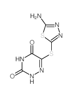 5-(2-Amino-1,3,4-thiodiazol-5)-thio-6-azauracil结构式