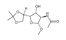 .beta.-D-Glucofuranoside, methyl 2-(acetylamino)-2-deoxy-5,6-O-(1-methylethylidene)- structure