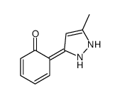 6-(5-methyl-1,2-dihydropyrazol-3-ylidene)cyclohexa-2,4-dien-1-one结构式