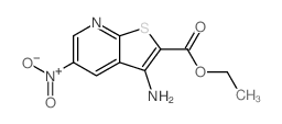 3-氨基-5-硝基噻吩并[2,3-b]吡啶-2-羧酸乙酯结构式