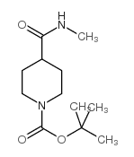 1-叔丁氧羰基哌啶-4-羧酸二甲胺结构式