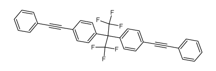 2,2-bis(4-phenylethynylphenyl)hexafluoropropane Structure