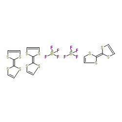 三(四硫富瓦烯)双(四氟硼酸酯)配合物结构式