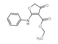 2-苯胺基-4-氧代-4,5-二氢-3-呋喃甲酸乙酯结构式
