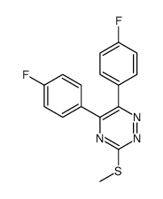 5,6-bis(4-fluorophenyl)-3-methylsulfanyl-1,2,4-triazine Structure