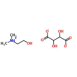 2-Dimethylaminoethanol (+)-bitartrate salt structure