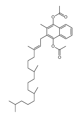 2-Methyl-3-[(2E,7R,11R)-3,7,11,15-tetramethyl-2-hexadecenyl]-1,4-naphthalenediol diacetate结构式