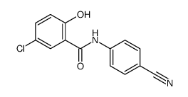 5-chloro-N-(4-cyanophenyl)-2-hydroxybenzamide结构式