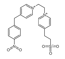 2-[1-[2-[4-[(4-nitrophenyl)methyl]pyridin-1-ium-1-yl]ethyl]pyridin-1-ium-4-yl]ethanesulfonate结构式