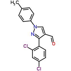 3-(2,4-DICHLOROPHENYL)-1-P-TOLYL-1H-PYRAZOLE-4-CARBALDEHYDE Structure