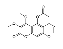 (3,4,7-trimethoxy-2-oxo-6-prop-2-enylchromen-5-yl) acetate Structure