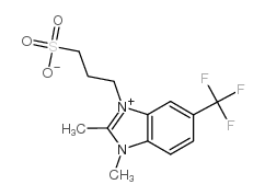 1,2-二甲基-3-硫丙基-5-三氟甲基苯并咪唑内盐结构式