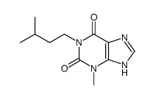 3-methyl-1-(3-methylbutyl)-7H-purine-2,6-dione Structure